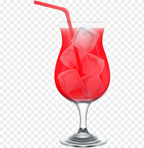 red cocktail Isolated Item with Transparent Background PNG