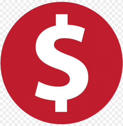red dollar sign - dollar sign icon red Isolated Design Element on PNG