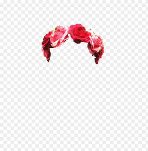 Red Flower Crown PNG Graphics With Transparent Backdrop