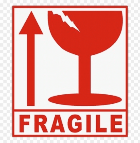 red fragile sign Transparent PNG graphics library