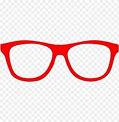 red glasses frames PNG transparent artwork