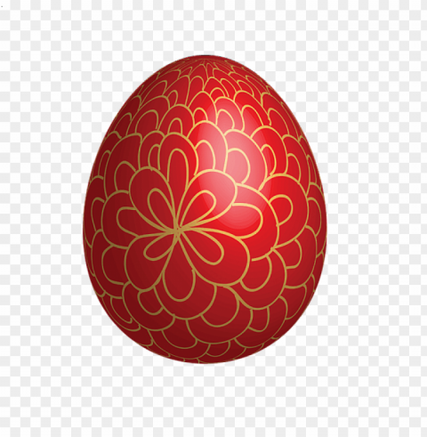Red Gold Easter Egg HighResolution Transparent PNG Isolation