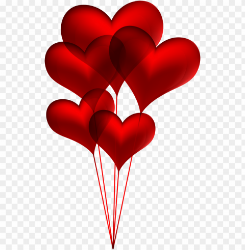 red heart balloons transparent clip art image - heart balloons clip art PNG with no background diverse variety