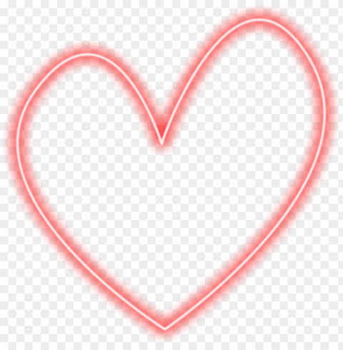 red heart neon corazon rojo vermelho sticker freetoedit - coração fundo transparente PNG free download transparent background