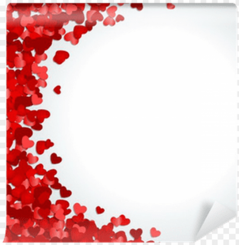 red hearts confetti vector background wall mural - valentine days red hearts PNG Isolated Object with Clear Transparency