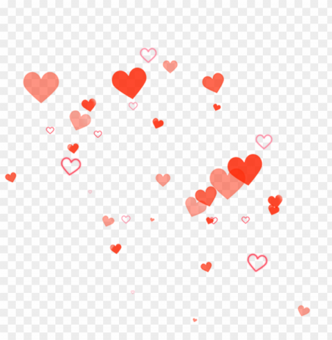 red hearts floating falling love valentine Free download PNG with alpha channel