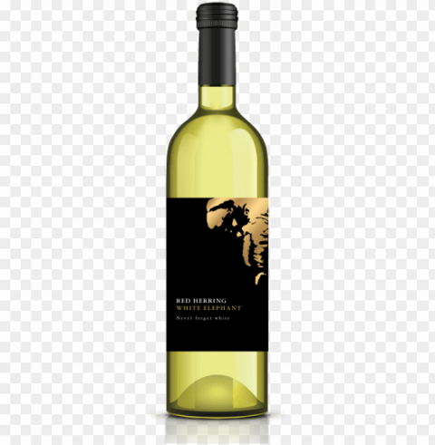 red herring white elephant wine Isolated Artwork with Clear Background in PNG