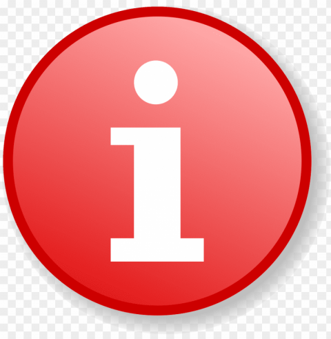 red information icon with gradient - info icon red Clear Background PNG Isolated Design