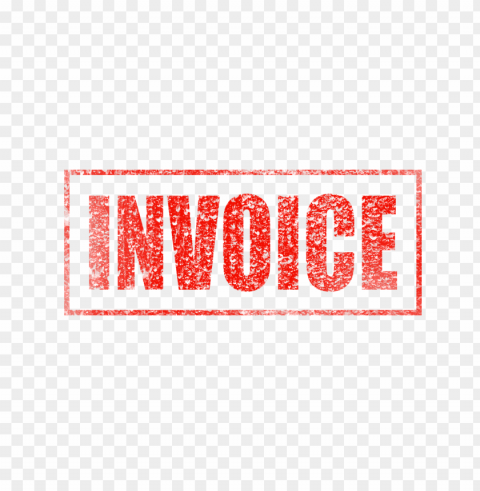 red invoice business word stamp with border Free PNG