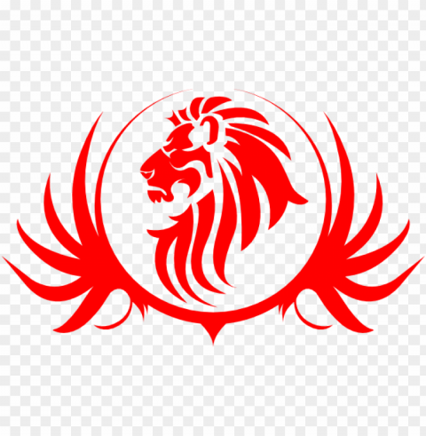 red lion clip art at clker - red lion logo Transparent Background PNG Isolation