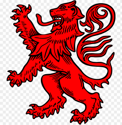 Red Lion Rampant High-resolution Transparent PNG Images Assortment