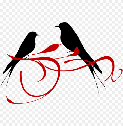 red love birds Transparent PNG art