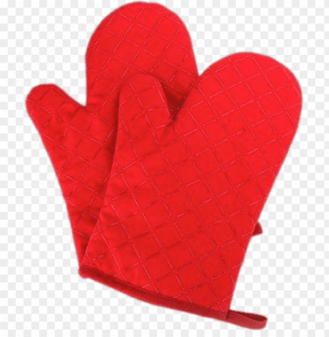 red non slip oven mitts HighResolution Isolated PNG Image