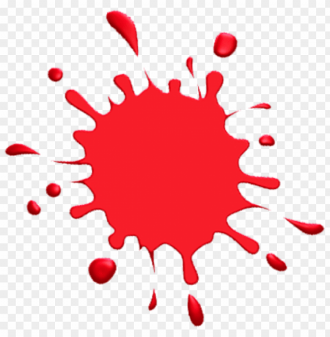 red paint splash ClearCut Background Isolated PNG Art