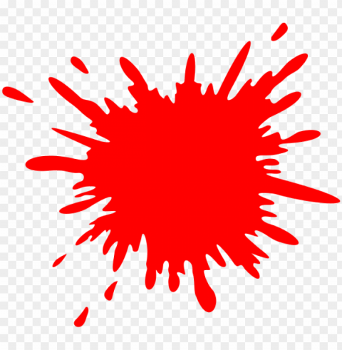 red paint splash Transparent Background Isolation in PNG Format
