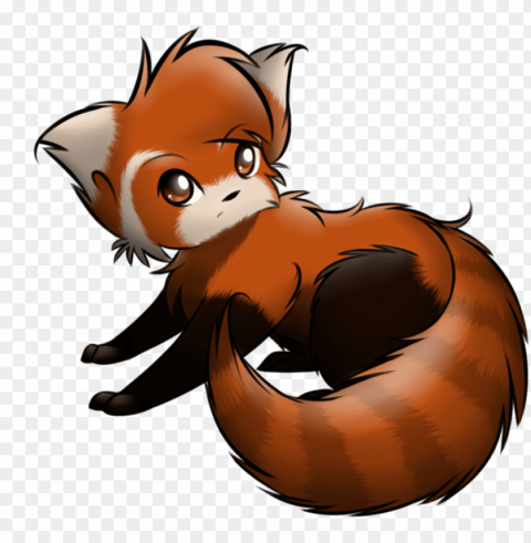 red panda' by toru sanogawa cute idea for a tattoo - kawaii anime red panda Isolated Element on HighQuality PNG