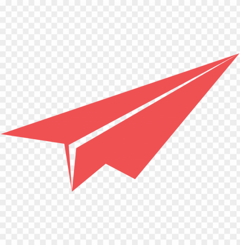 red paper plane image - paper plane Clear Background Isolated PNG Illustration