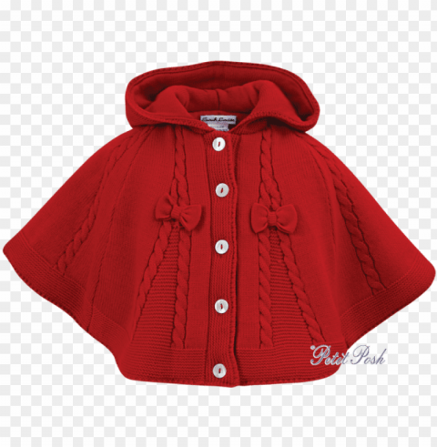 red poncho girls cape - cardiga Transparent background PNG images selection