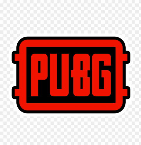 red pubg logo stickers PNG images without licensing