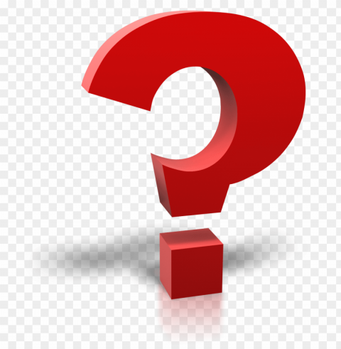 red question mark Transparent PNG Isolated Element with Clarity