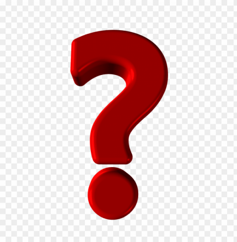 red question mark Transparent PNG Isolated Object with Detail