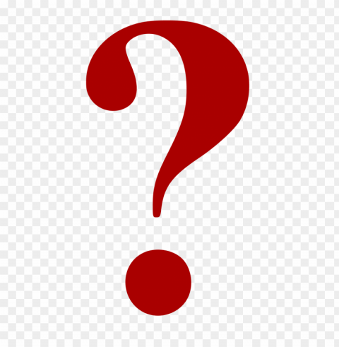 red question mark Transparent PNG Isolated Subject