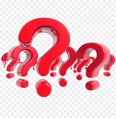 red question mark Transparent PNG Isolation of Item