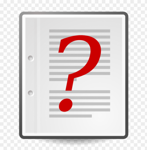 red question mark Transparent PNG Object Isolation