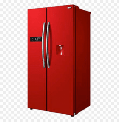 red refrigerator Isolated Character with Clear Background PNG