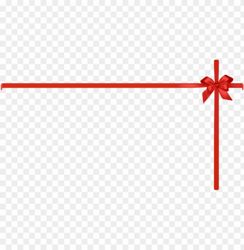 red ribbon for large gift image - ribbon vector PNG with transparent backdrop