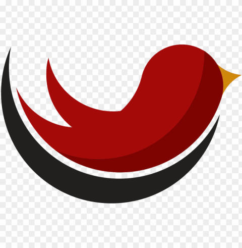 red robin bird logo Isolated Artwork in Transparent PNG Format