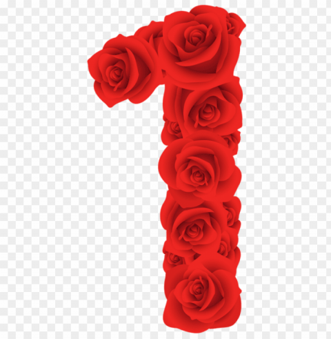 red roses one number Transparent PNG Isolated Illustration PNG transparent with Clear Background ID cab2a337