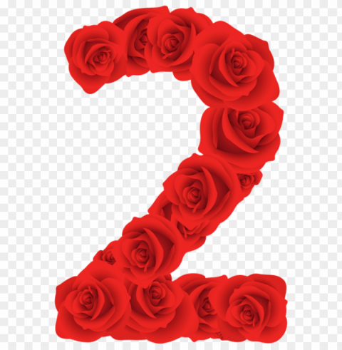red roses two number Transparent PNG Isolated Object