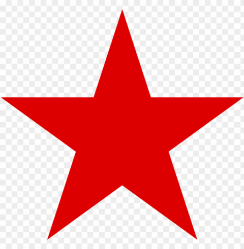 Red Star Logo Clear Transparent Background PNG Isolation