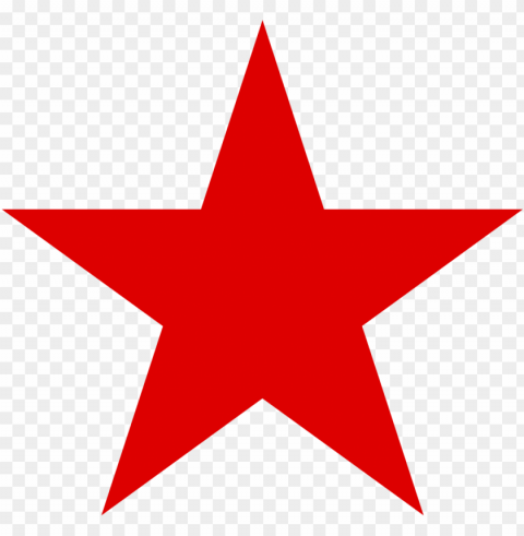 red star logo Transparent Background PNG Object Isolation