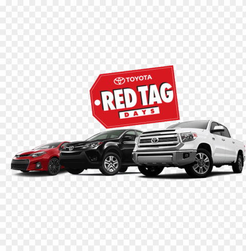 red tag days and 2016 vehicle lineup - toyota red tag days ClearCut PNG Isolated Graphic