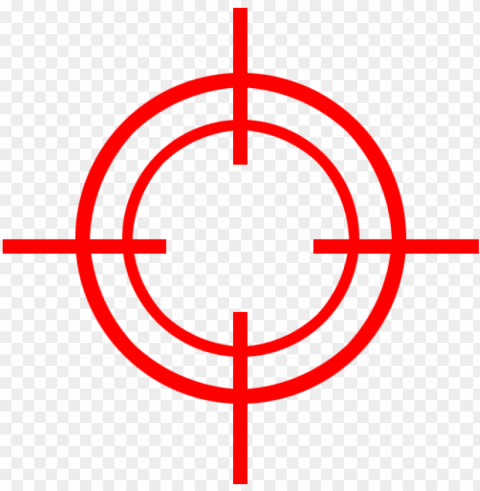 red target - gun target PNG for educational use