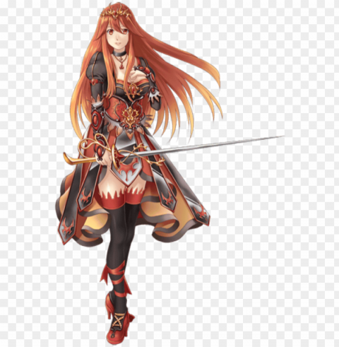 red valkyrie Isolated Character on Transparent PNG