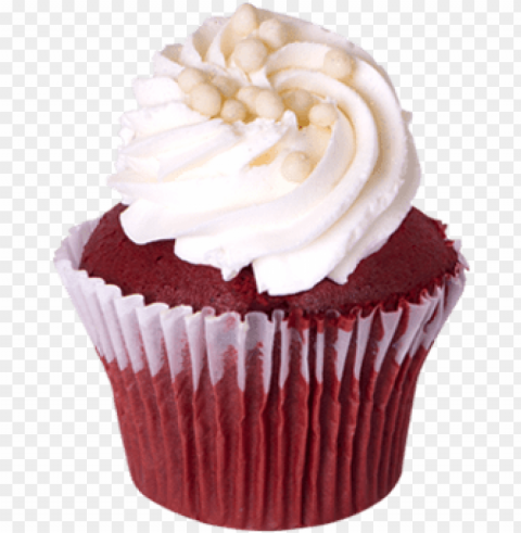 red velvet cupcake Clear Background Isolation in PNG Format