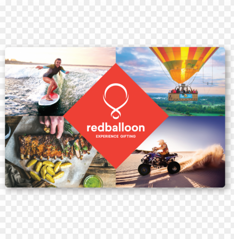 Redballoon Gift Card 50 Clear Background PNG Isolation