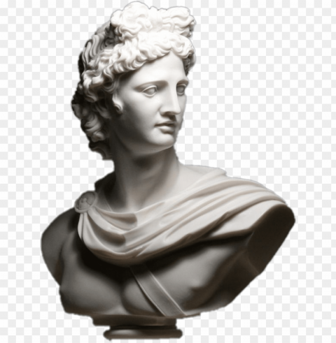 reek sticker - greek god head statue PNG for mobile apps