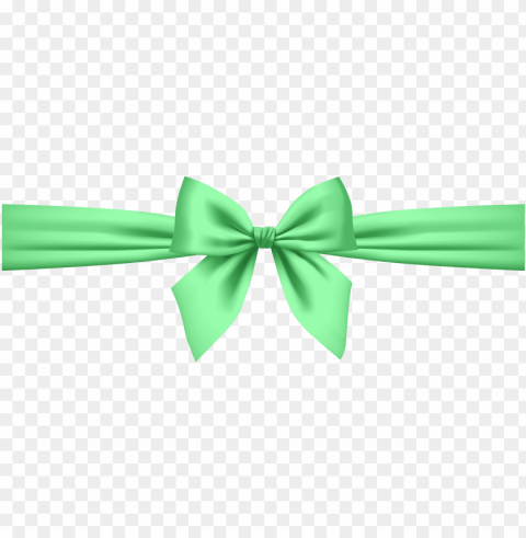 reen bow transparent clip art - transparent background green ribbo PNG file with alpha
