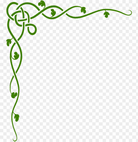 reen celtic vine clip art at clkercom vector clip - corner border design gree PNG graphics with clear alpha channel collection