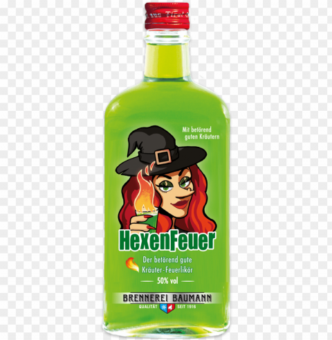 reen fire liqueur from tyrol - cartoo Isolated Character with Transparent Background PNG