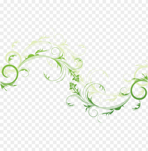reen floral - green swirls PNG files with no backdrop pack