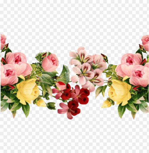 reen flower border 9609105 sciencemadesimpleinfo - vintage floral floral border Transparent Background PNG Isolated Graphic