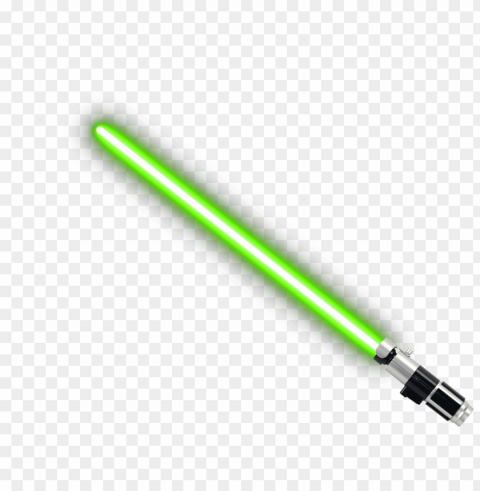 Reen Lightsaber Background - Yodas Lightsaber PNG Image With Transparent Cutout