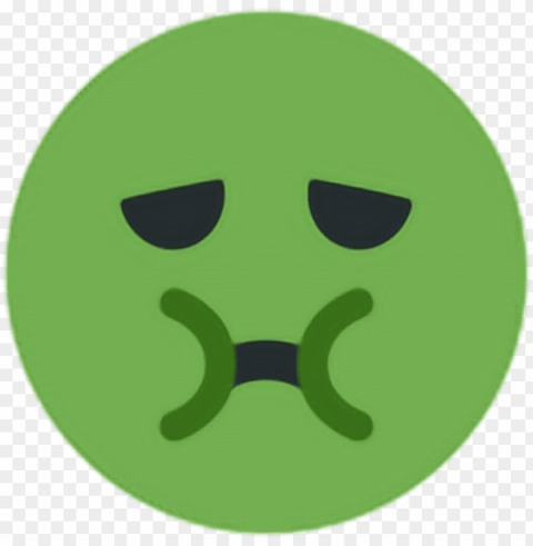 reen puke vomit sick emoji emoticon face expression - nauseated face PNG transparency