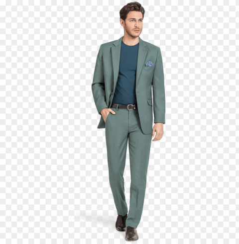 reen wool suit - formal wear HighResolution PNG Isolated on Transparent Background