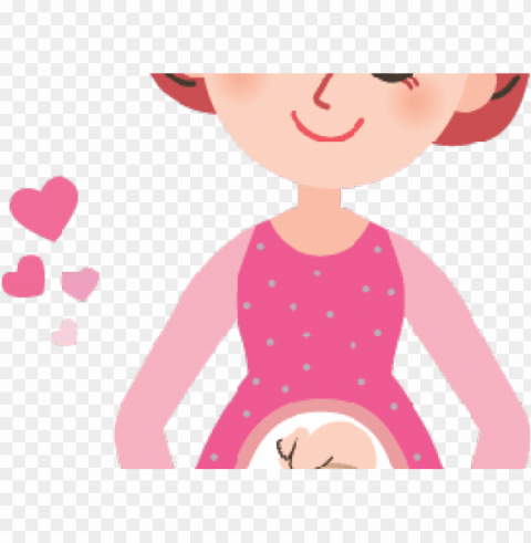 regnant mom clipart - cartoon pregnant women clip art Isolated Graphic with Transparent Background PNG
